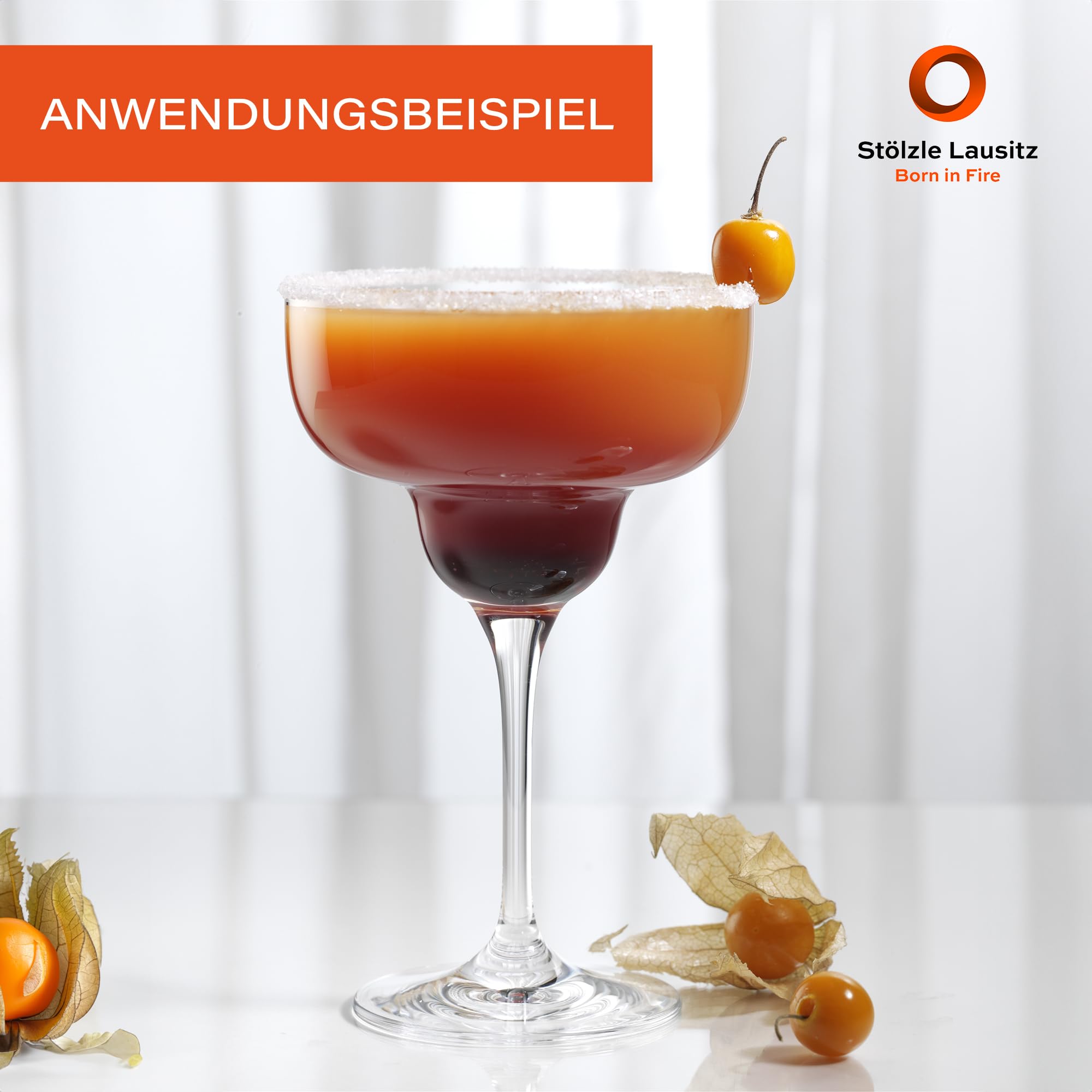 Stölzle Lausitz Margarita Gläser Grandezza 340 ml / 6er Set Cocktailschalen/Aperitifgläser/Cosmopolitan Gläser spülmaschinenfest und stoßfest