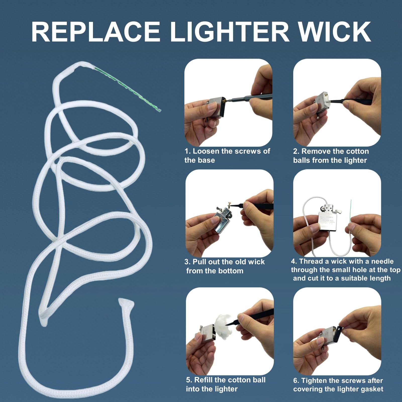 cigarette lighter wicks Amazon.com: Lighter Flints and Wick Set