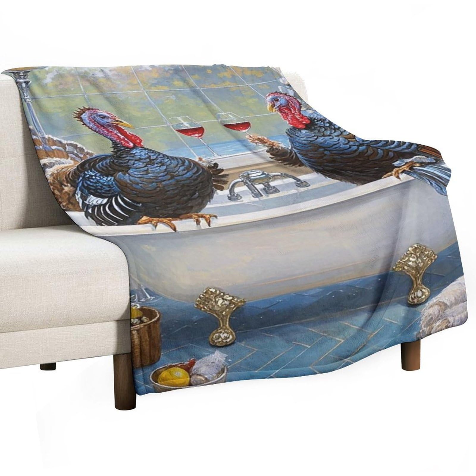 Couverture en flanelle premium imprimée Turquie jeté de lit doux 100x150