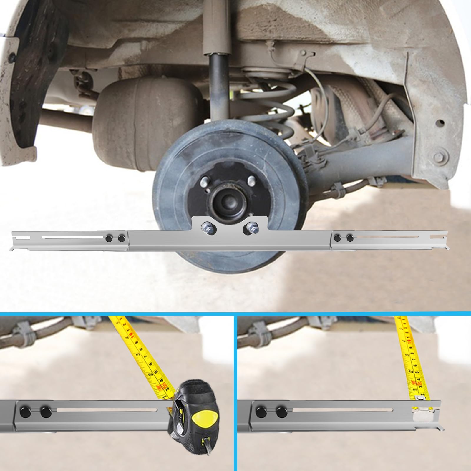 Wheel Alignment Tool Plates, Metal Toe Alignment Plate Toe Plates Wheel Alignment Tool Car DIY Toe Alignment Tool Wheel Alignment Tools Kit for Easy Storage (Silver)