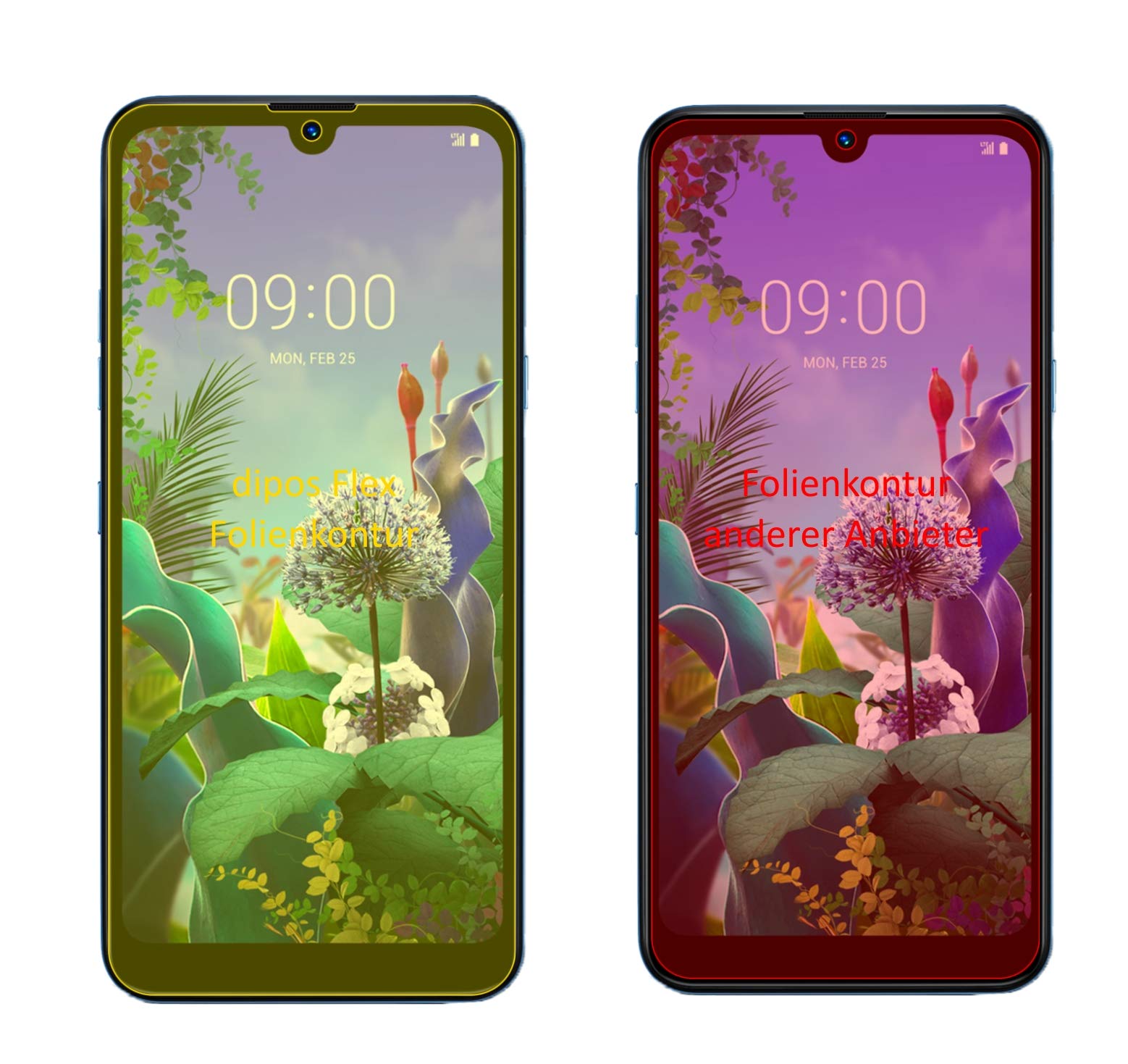 Dipos FLEX 3 Pellicole Protettive Per LG Q60 | Copertura Totale Curva | Antiurto | Made In Germany