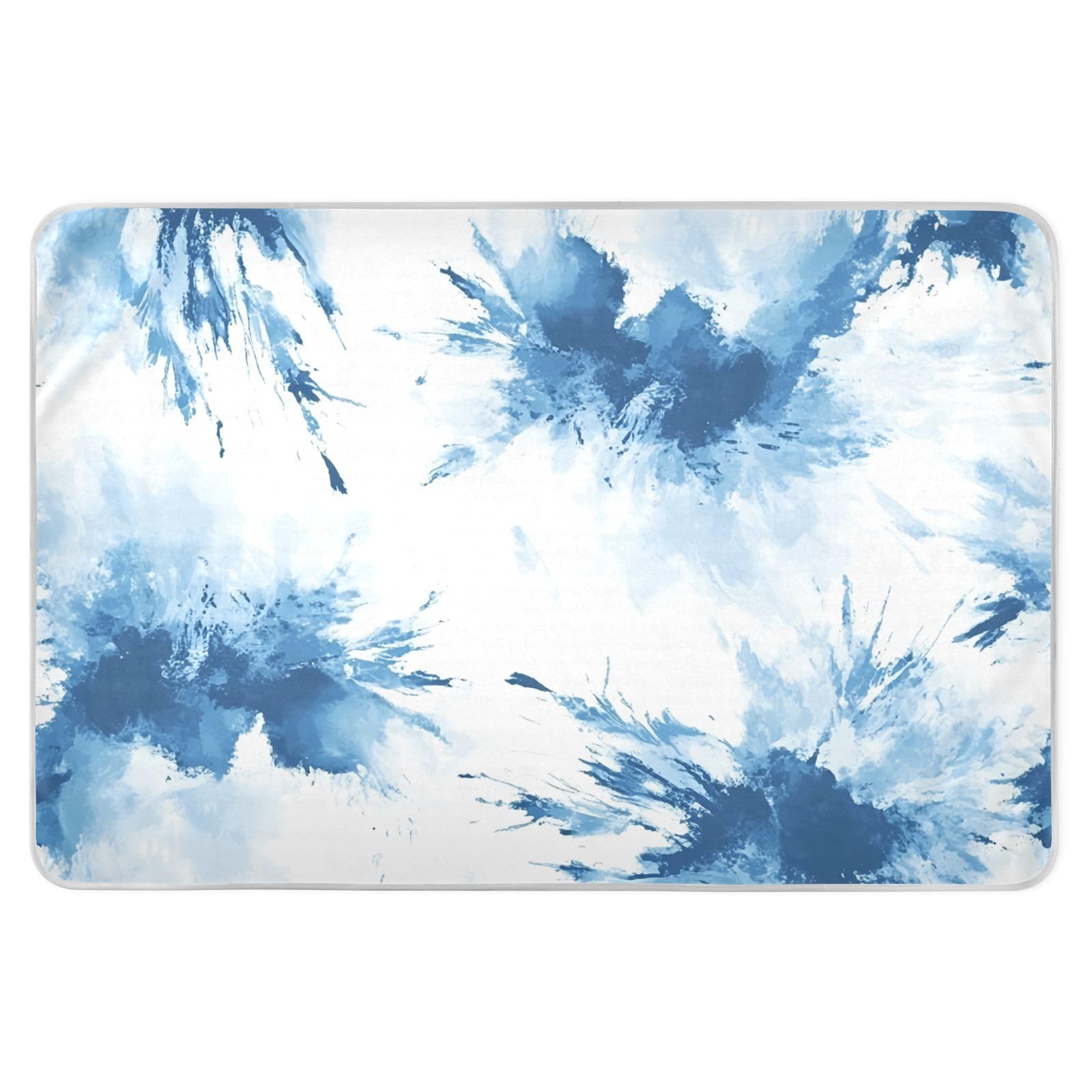 Abstract Blue White Pee Pads for Bed, Large, Bedwetting Pads, Soaker Pads for Beds for Adults Washable