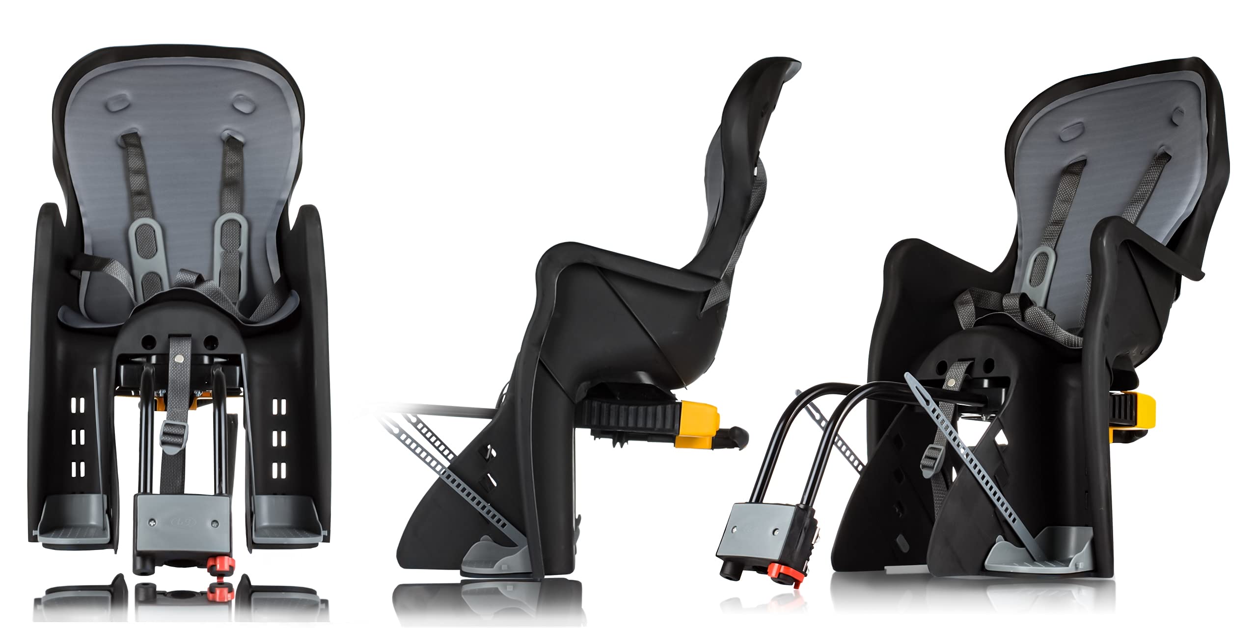 MalTrack 5901924215851 Siège De Vélo Enfant, Réglable, Arrière, Jusqu'à 22kg, TÜV/GS, À partir de 9 Mois, Idéal pour Les Randonnées à Vélo