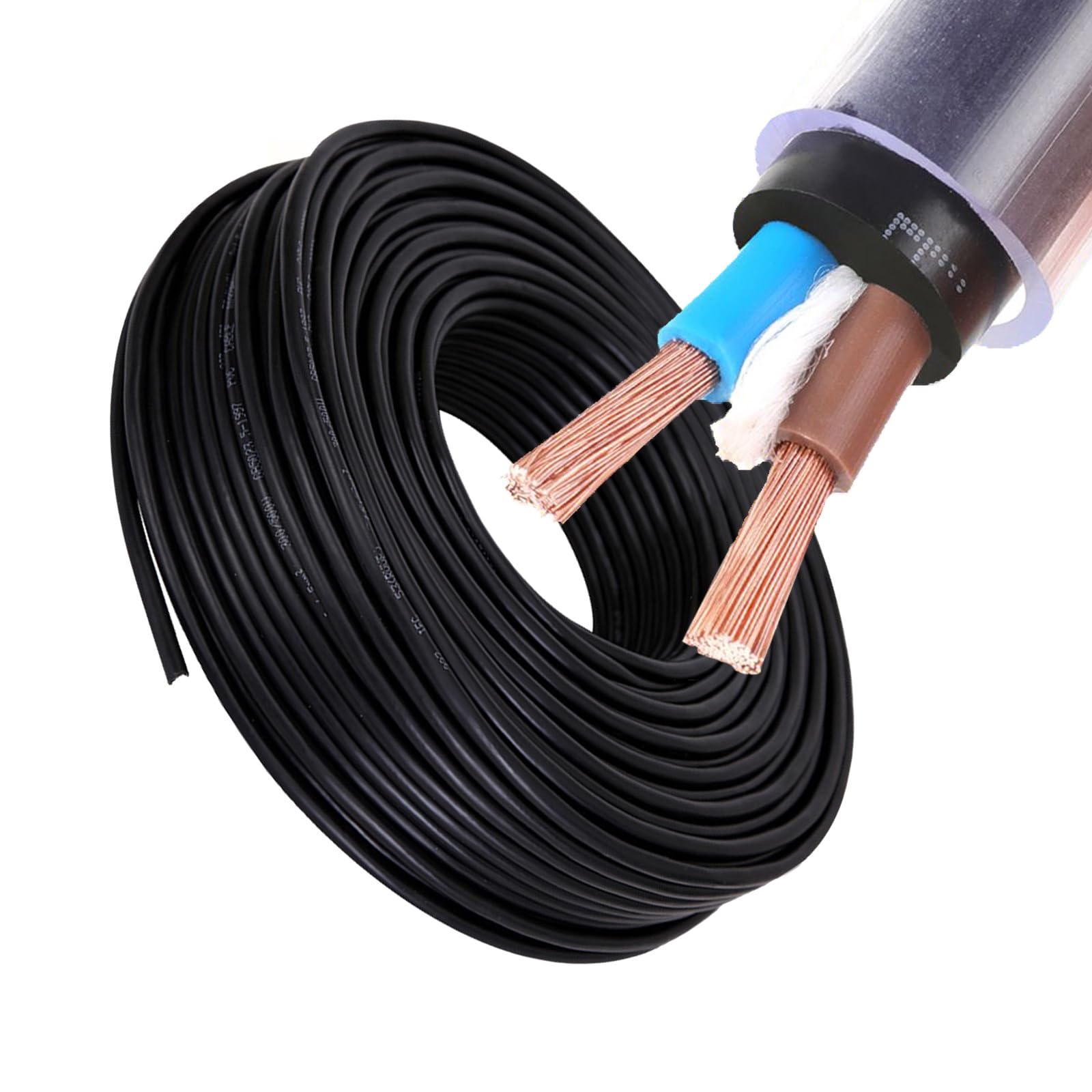 Cavo elettrico in PVC, Cavo elettrico impermeabile for esterni da 2,5 mm²,(90ft,2.5mm²)