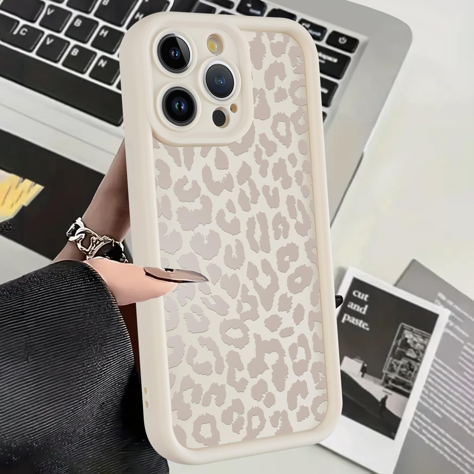 Cover Per IPhone 15 Pro Max ZhuoFan 2 Pezzi – Vintage Aesthetic Con Fiori Colorati E Glitter, Silicone Morbido Con Antiurto