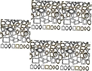 HOMSFOU 200 Peças Moldura De Foto De Unhas Molduras Douradas Encantos De Unhas Góticas Moldura De Paisagem Decoração De Unhas Decoração De Strass Decoração Vintage Retrô Moldura De Foto