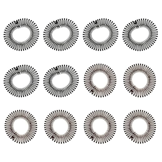 Kit 12 Tiaras Bell Preta Acessório Penteado de Cabelo (Preto)