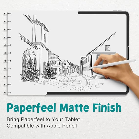 PAPERFEEL 2 Pack Screen Protector for iPad A16 11th 10th Gen 2025 2022 | Matte PET Paper Film Compatible with Apple Pencil Drawing Writing, Anti-Glare,Anti-Fingerprint,Anti-Scratch,Easy Installation