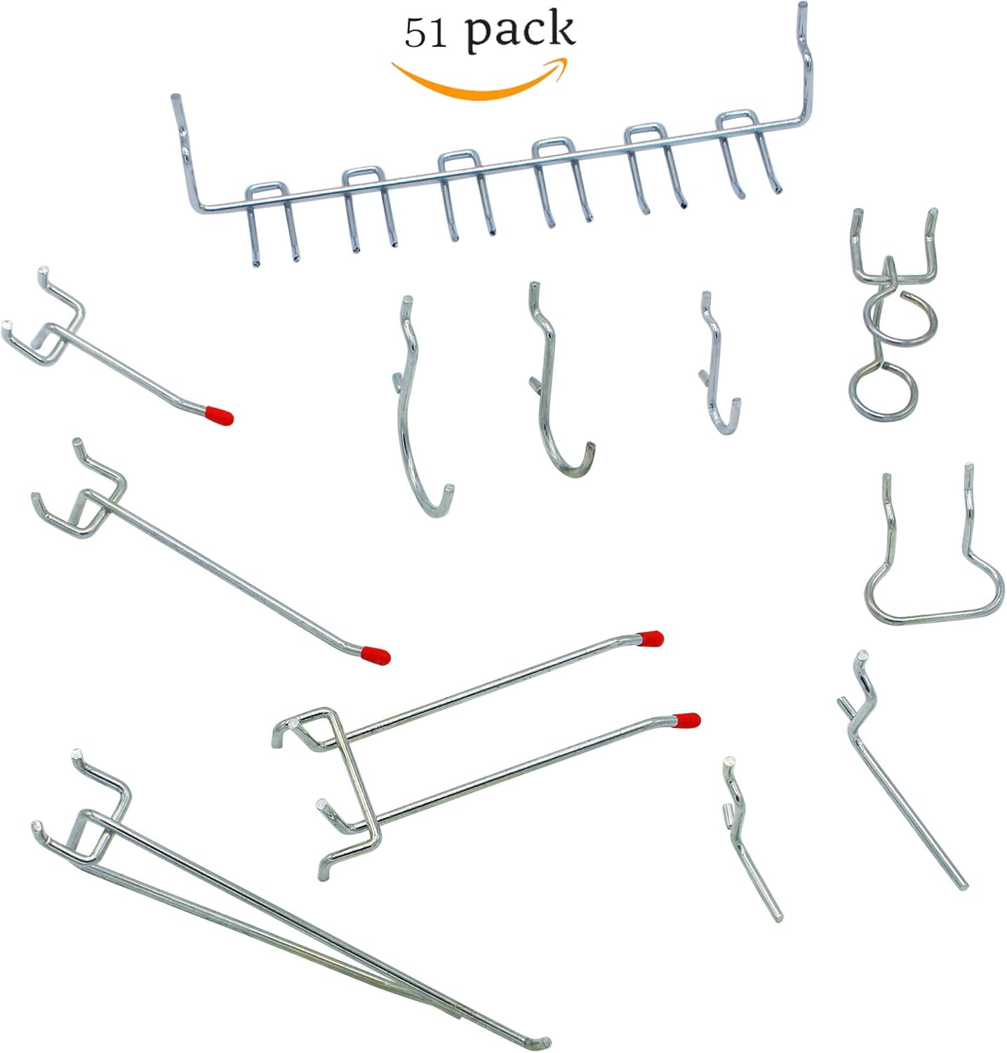 Super Brands CA51723 51 Piece Peg Board Hook Kit with 25 Peg Locks Pegboard Hooks Assortment Peg Board Hook Set Pegboard Accessories (New Sets) Super Brands CA51723 51 Piece Peg Board Hook Kit with 25 Peg Locks Pegboard Hooks Assortment Peg Board Hook Set Pegboard Accessories (New Sets)
