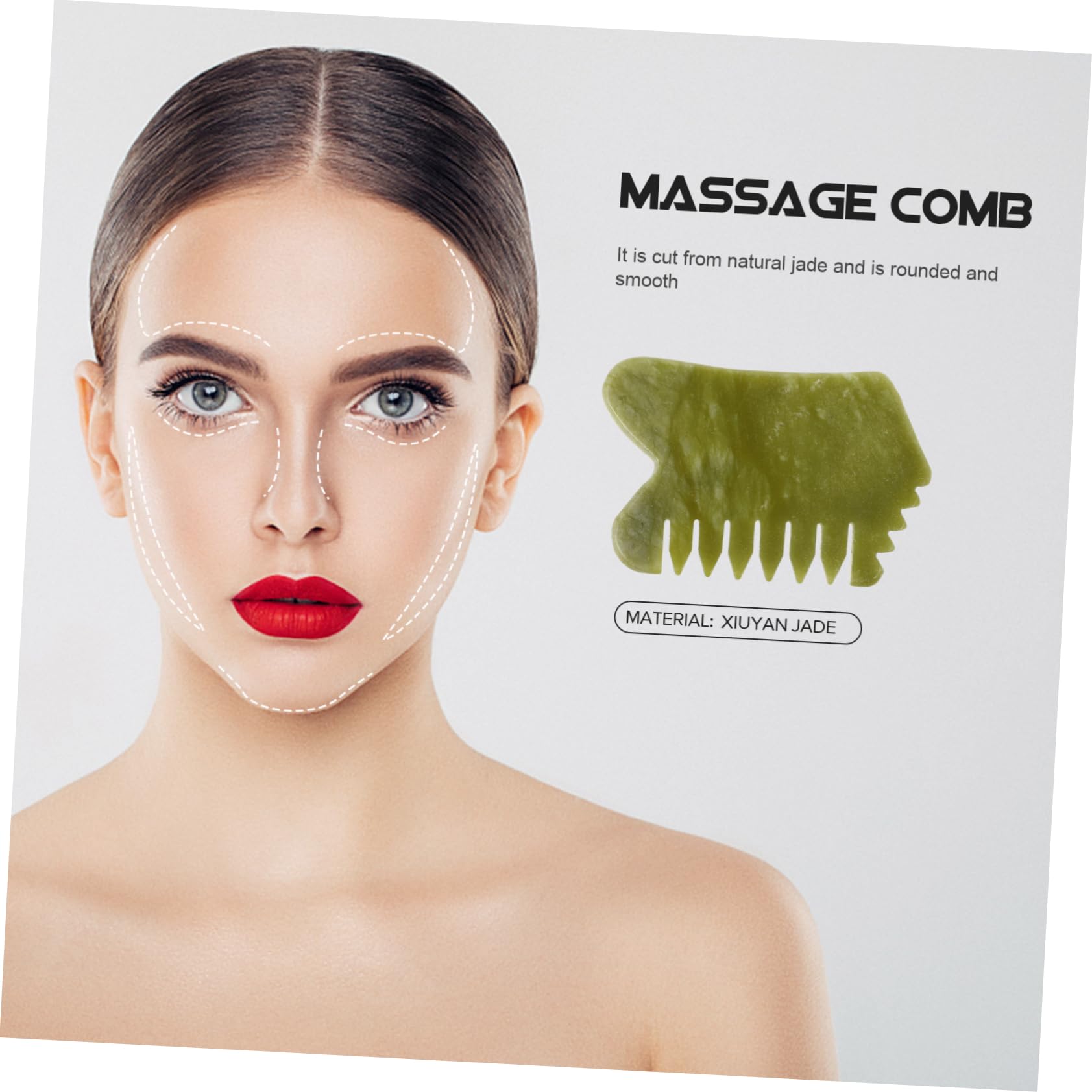 PartyKindom 5stücke Jade-kamm Zur Kopfhautmassage Ergonomischer Massagekamm Für Haarpflege Und Entspannung Grün Für Zuhause Und Unterwegs Für Sanfte Behandlung Für Tägliche Anwendung