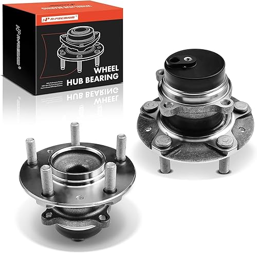 A-Premium 2 rodamientos de rueda delantera y conjunto de cubo con 5 lengüetas compatibles con Mazda RX-8 2009 2010 2011, con control de estabilidad