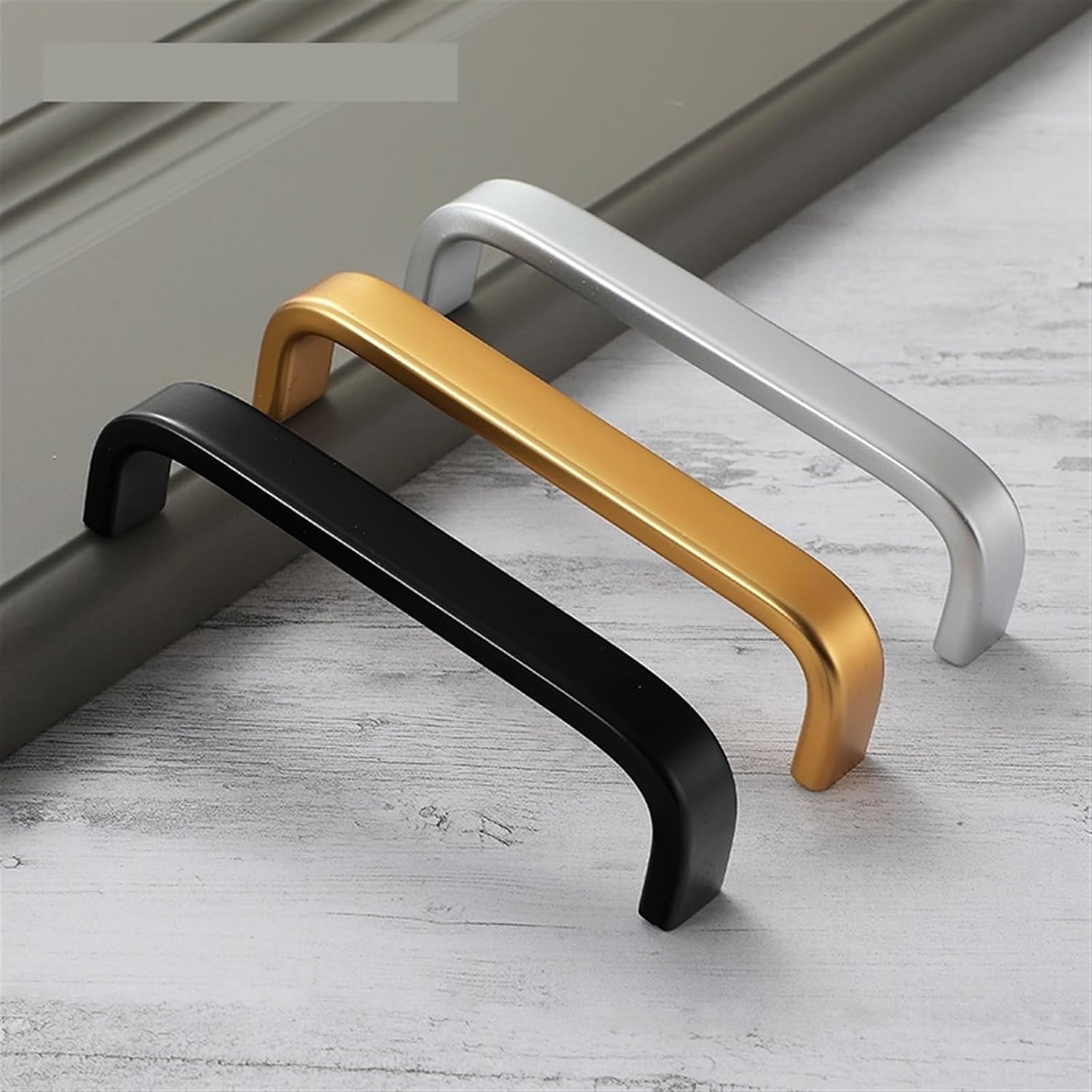 Zinc Aolly Silver Cabinet Handles Kitchen Cupboard Pulls Drawer Knobs Fashion Furniture Handle Door Hardware 1Pcs (Color : 275-320 Silver)