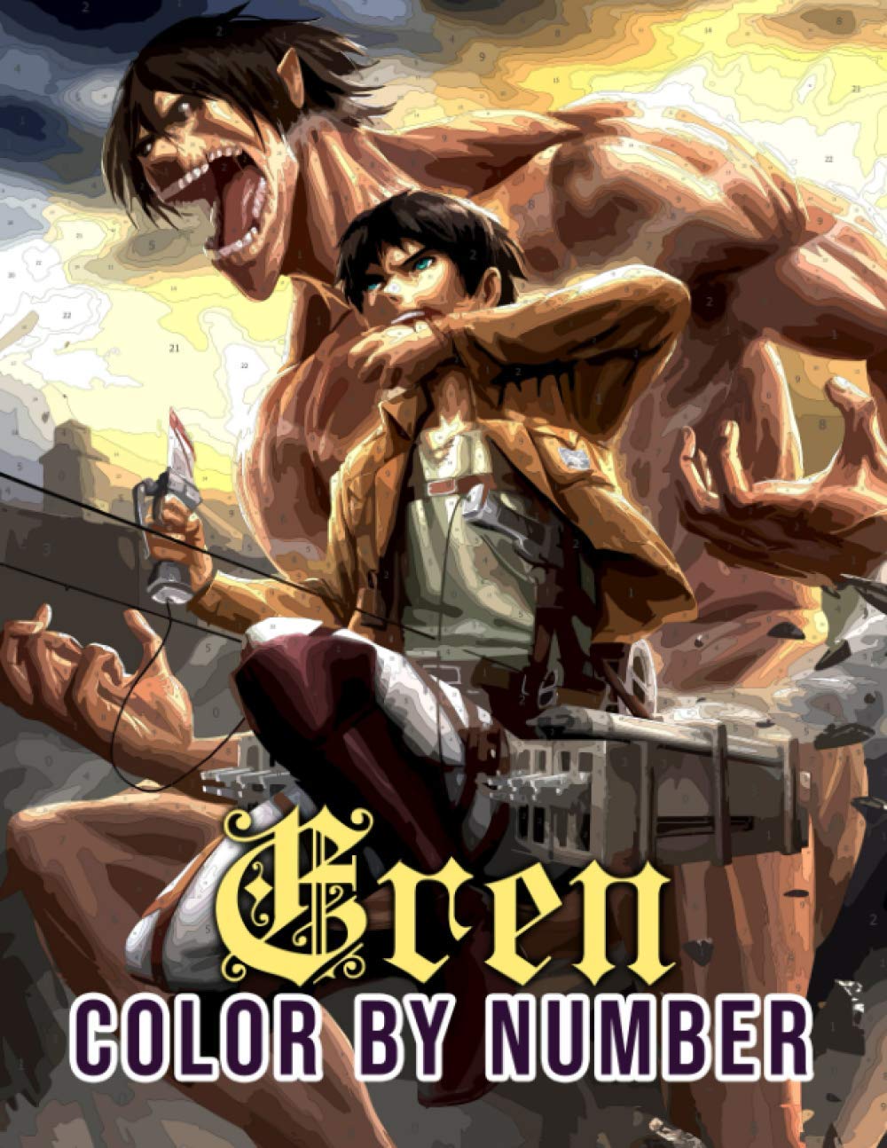 Eren Color By Number Eren Yeager Attack On Titan Japanese | Desertcart ...