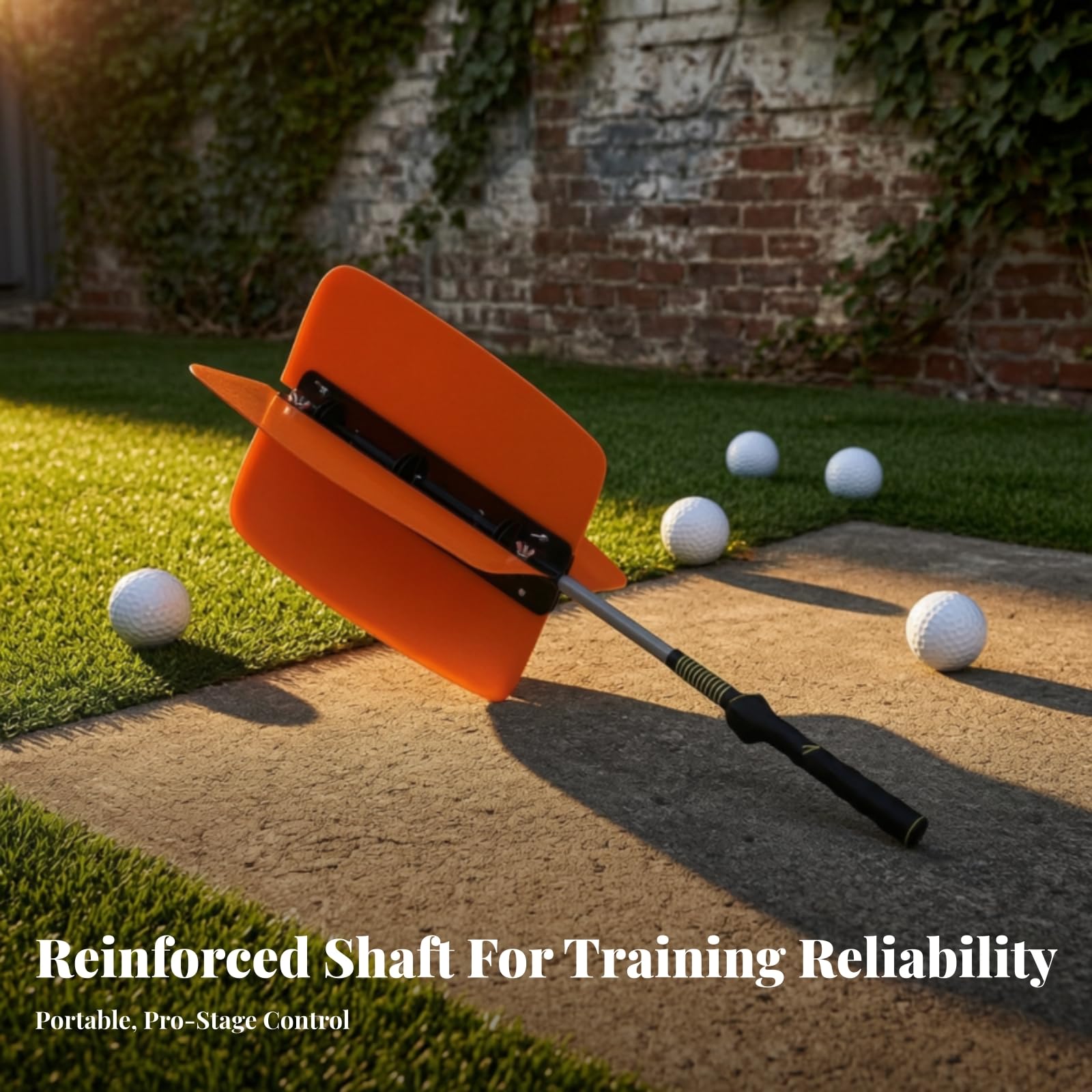 Golfschwungtrainer mit Luftwiderstand Und Ergonomischem Griff für Sicheres Halten Und Flüssige Bewegung für Golfer Und Sportler Robustes Material für, Orange