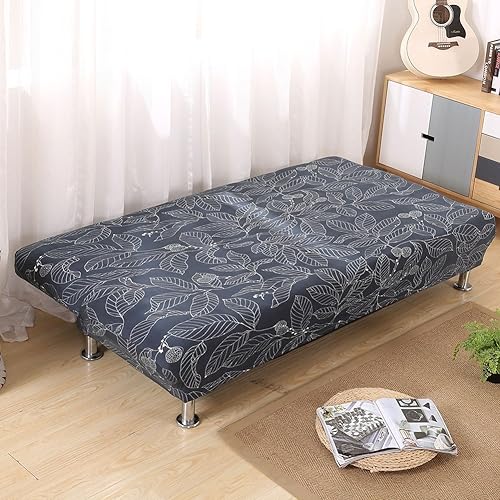 Miniatura 3 de MIFXIN Funda de Sofá Sin Brazos Funda Deslizable de Futón Elástica de Spandex Estampada Sofá Cama Plegable Sin Reposabrazos Protector de Muebles de