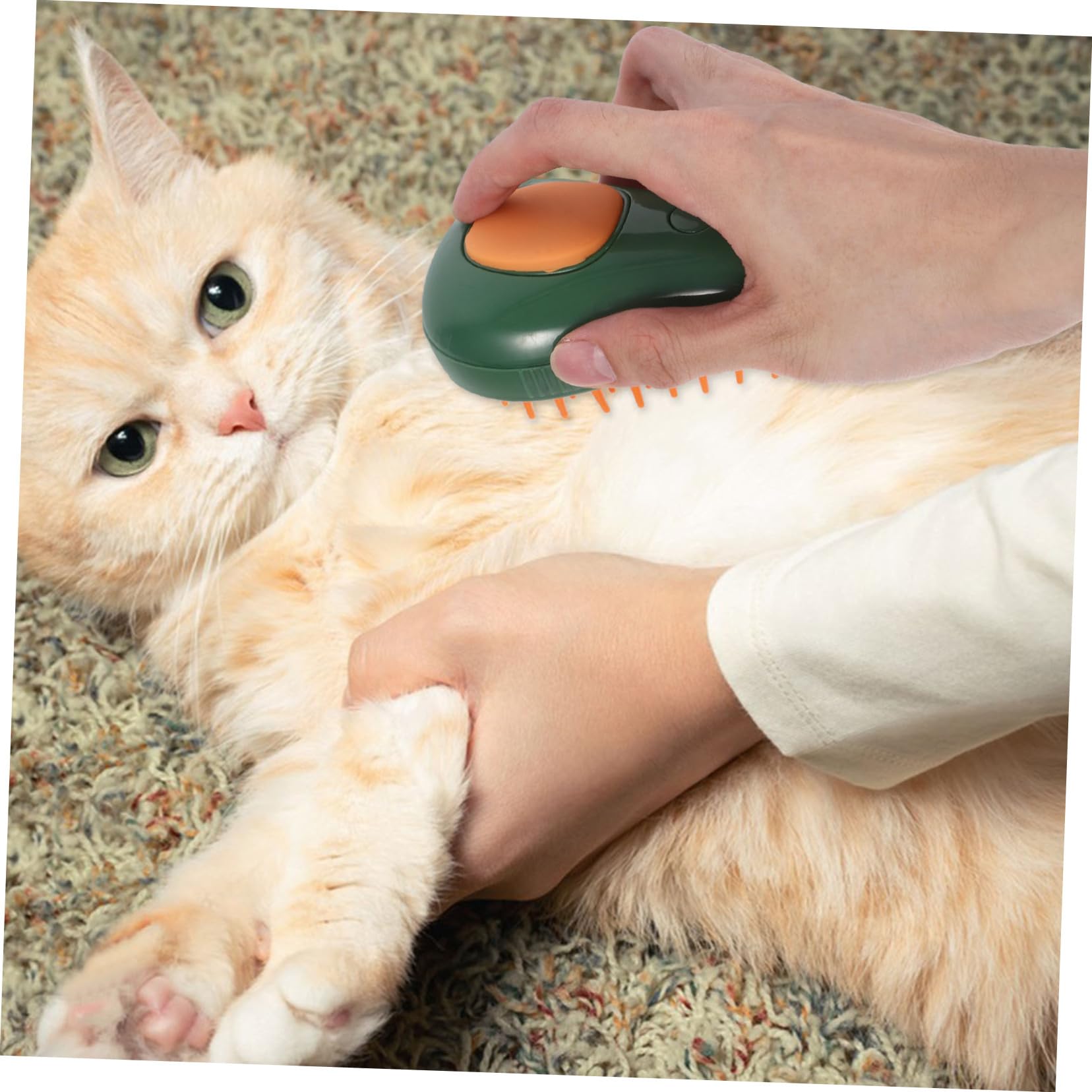 Mipcase 4pièces Brosse à Vapeur Pour Brosse De Toilettage Auto-nettoyante Avec Spray De Massage Pour Animaux Élimine Poils Lâches Facile à Utiliser Et Ergonomique