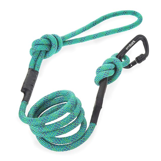 Embark Pets - Correa Sierra para perro con cuerda de escalada de montaña y mosquetón