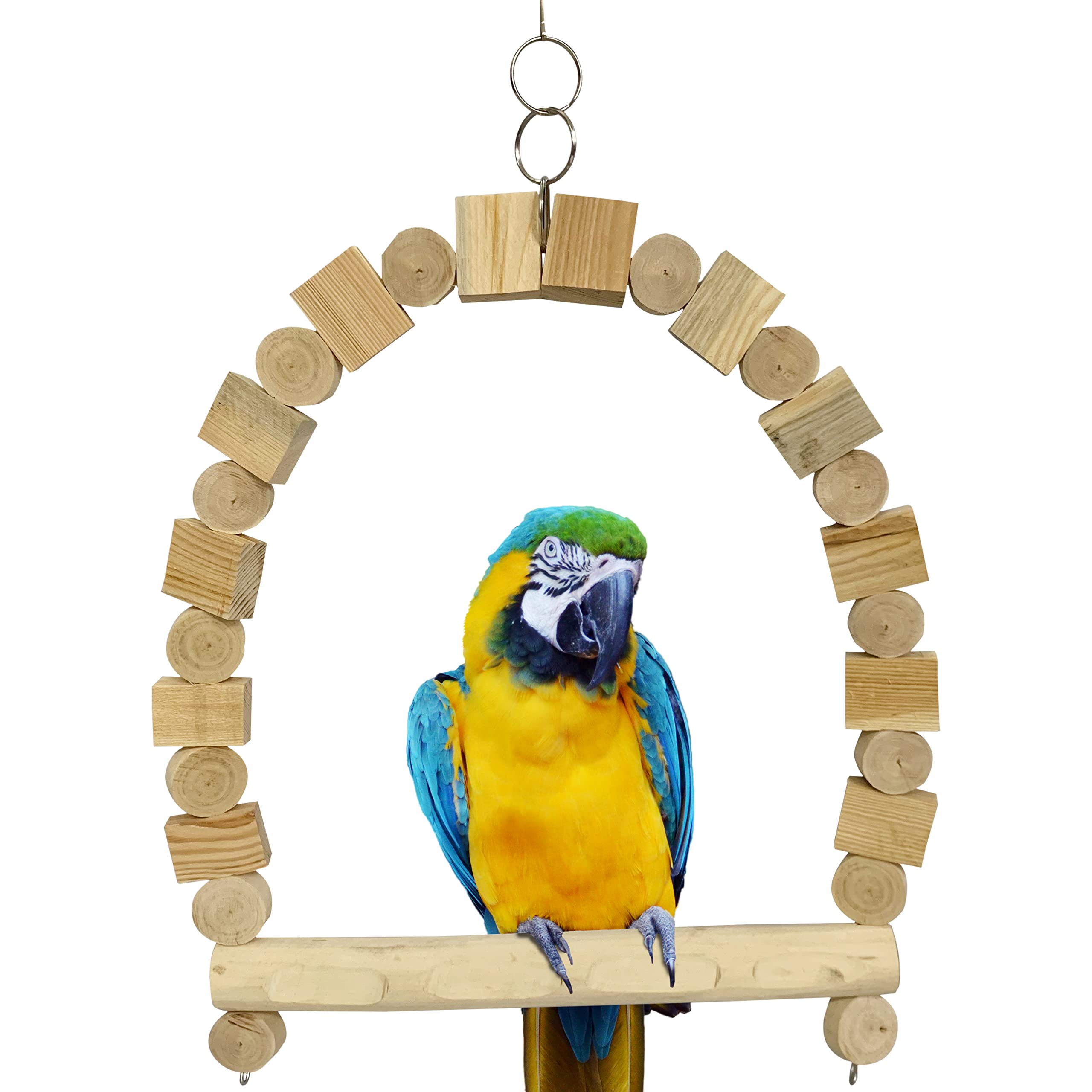 Congo Dotted Perch Chew Swing Parrot Toys for Macaw, African Grey, Cockatoo and Large Birds (Piece of 1)