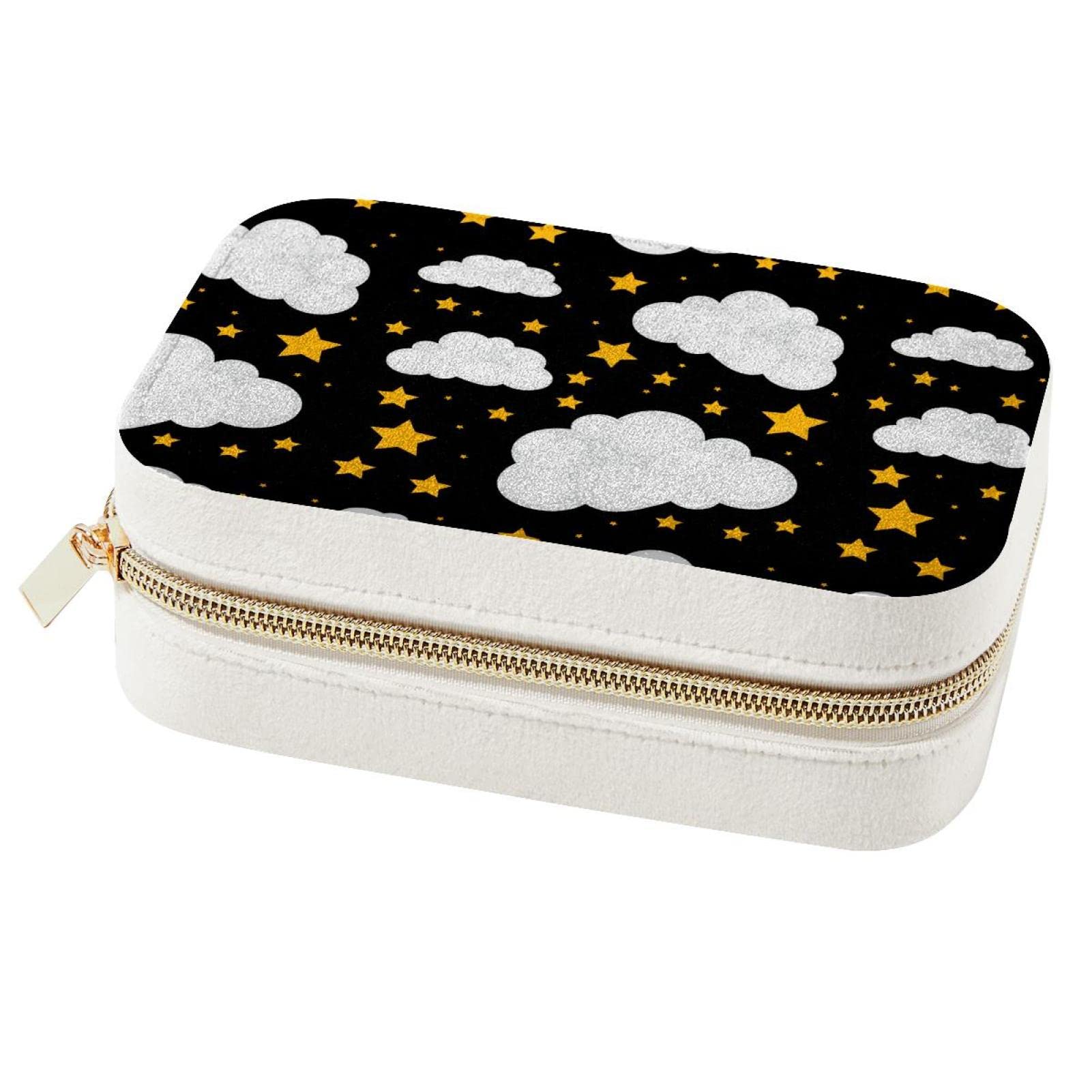 Boîte à bijoux de voyage portable pour femmes et filles avec motif dessin animé