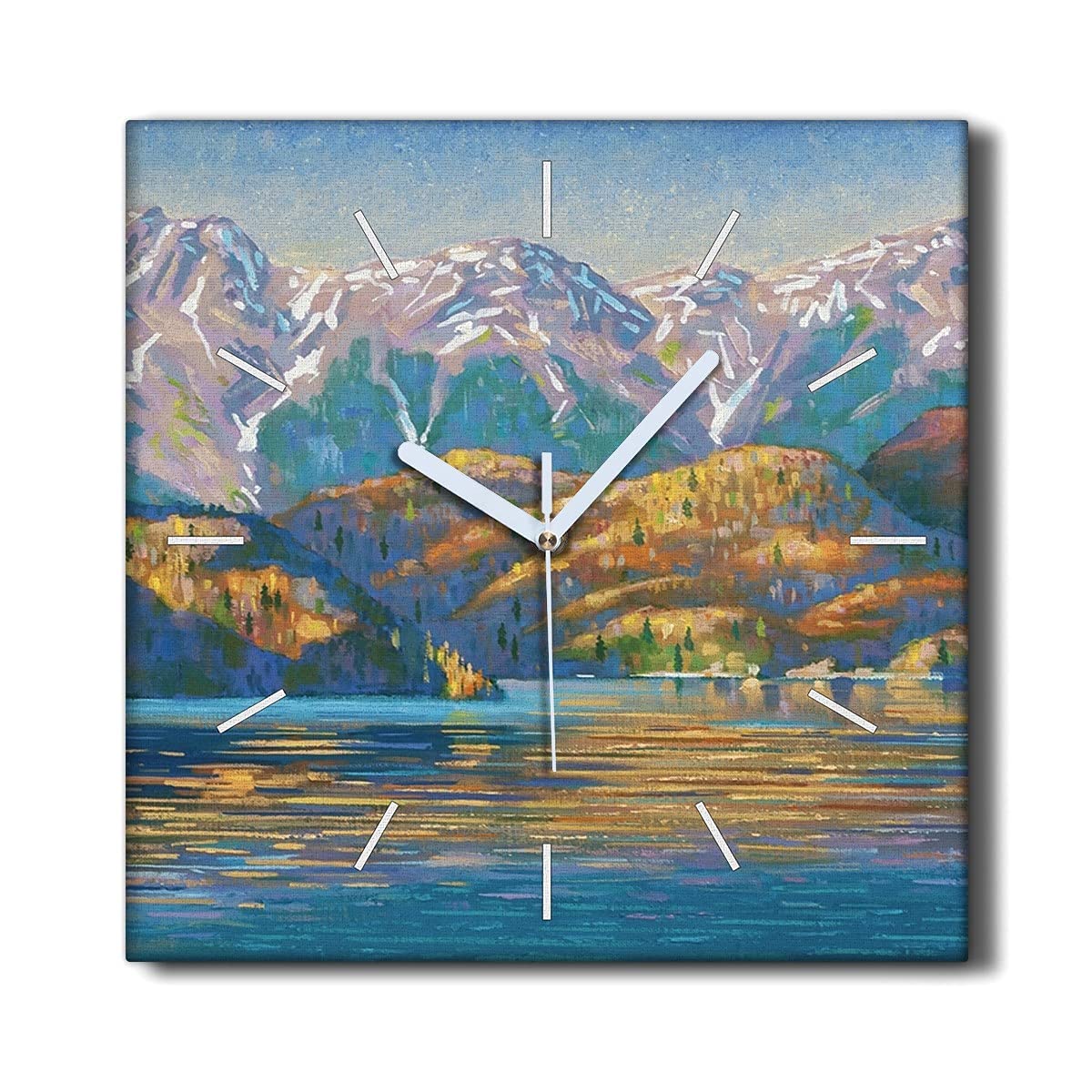 Horloge sur Toile Sans Tic-Tac Résout Bruit Salon Décoration Murale Zen 30x30