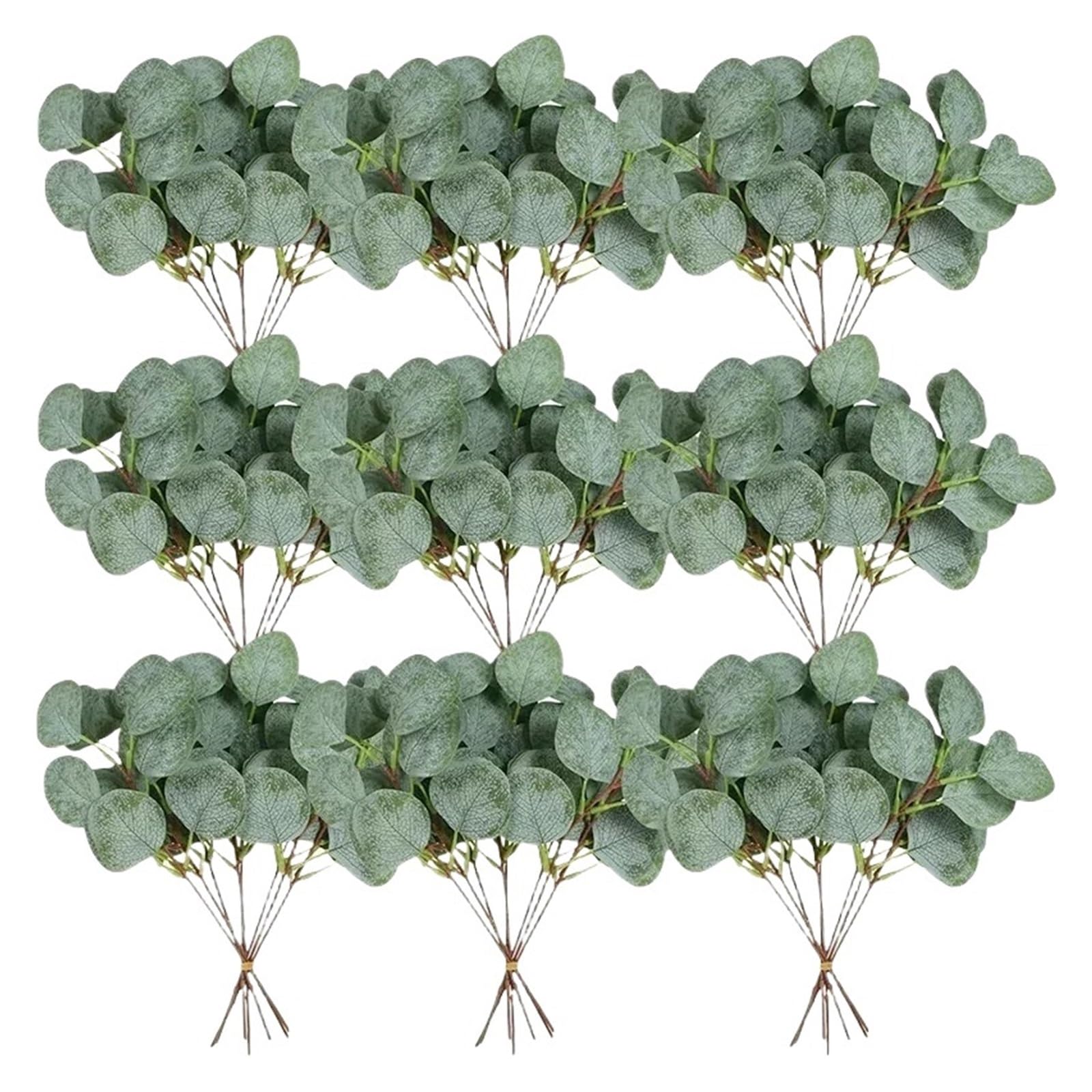 YGLEEULI Artificial Foliage Stems 100 Pcs Artificial Eucalyptus Stems Fake Greenery Leaves Faux Plant for Floral Arrangement Green Decor(100 PCS Eucalyptus 1)