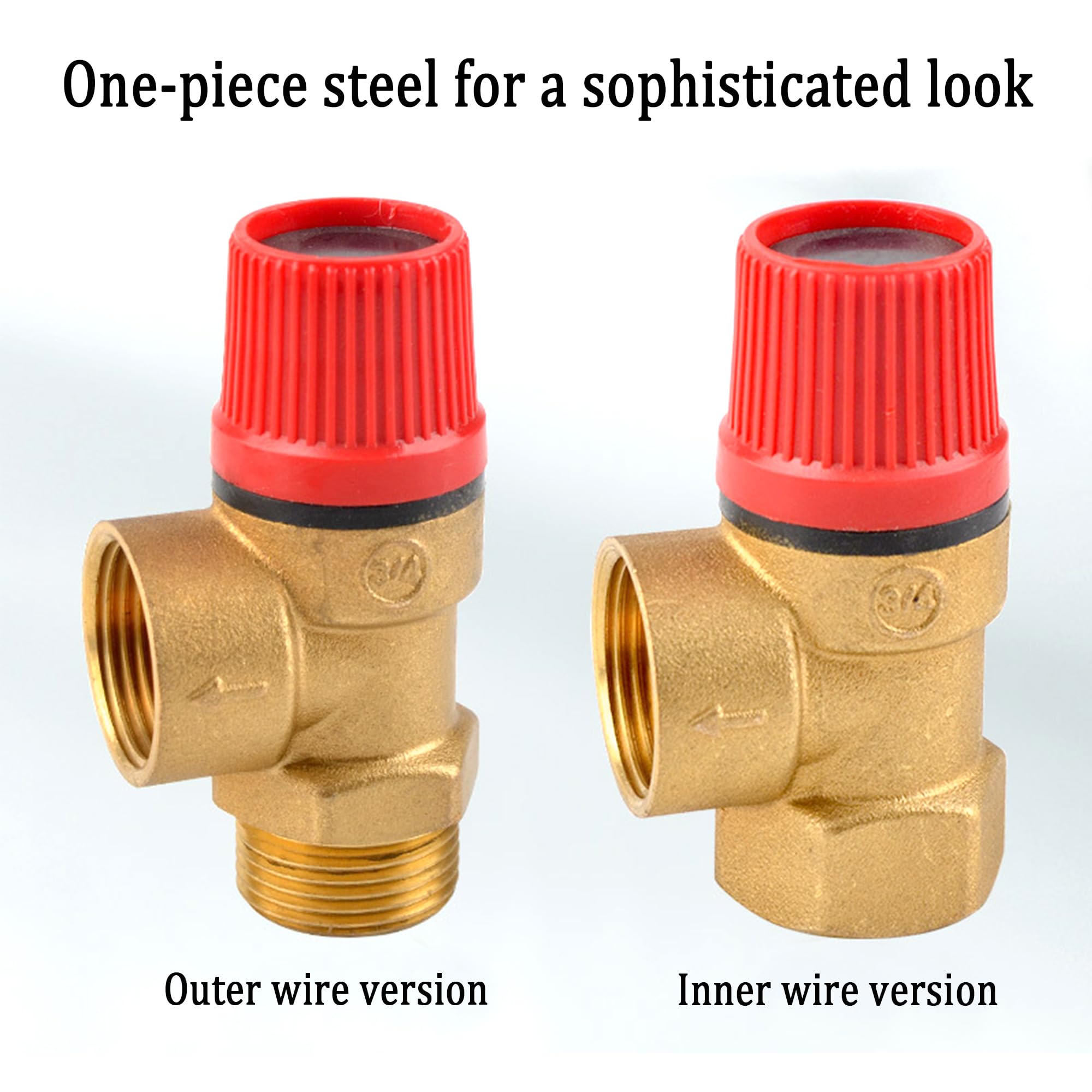 Valvola Di Sicurezza Ottone 1/2'' 3BAR - Per Acqua E Olio, Automatica, Filettatura Gialla - Foto 3