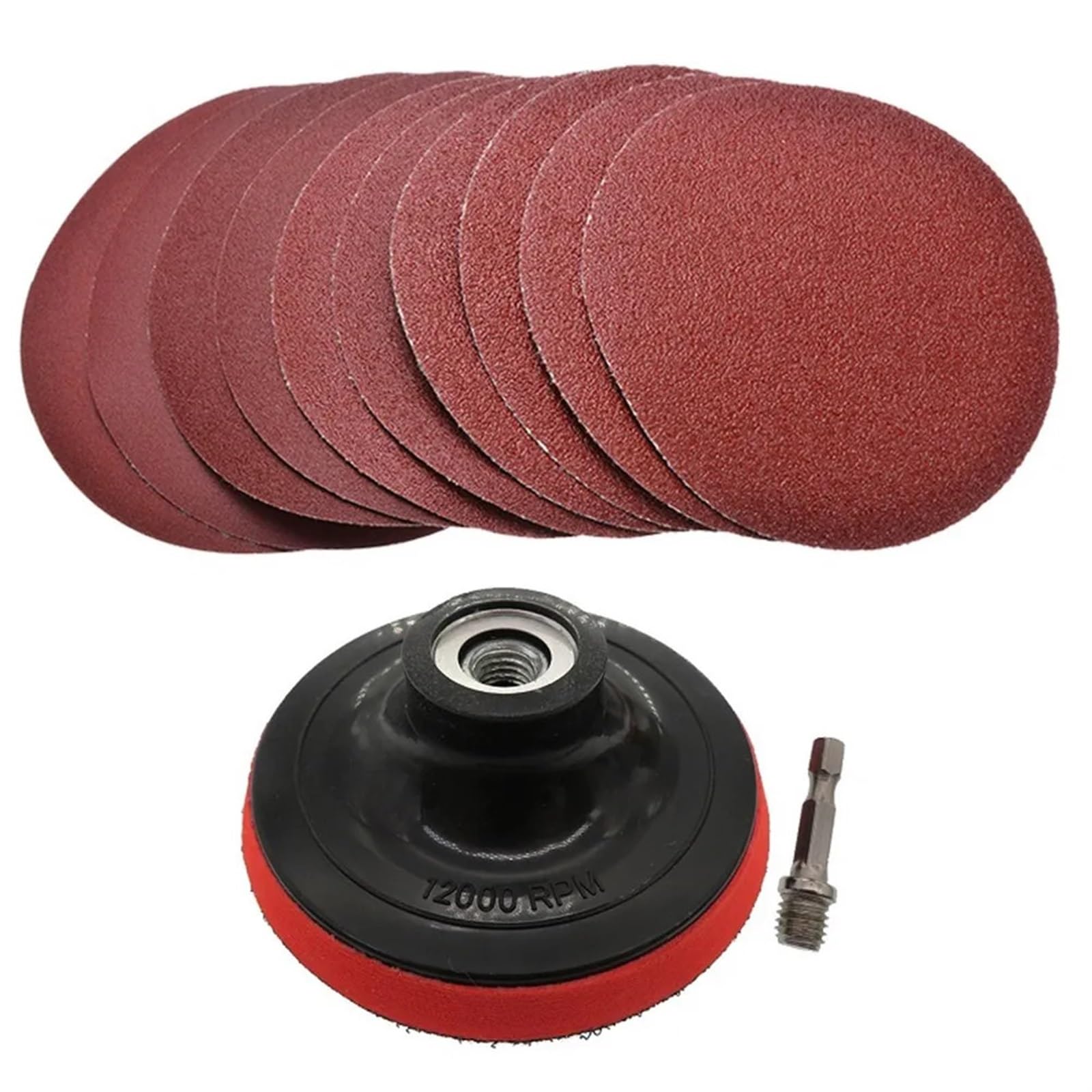 Lijas Para Lijadora Discos de gancho y lazo Disco de lijado 100mm, papel lija grano 60-240, almohadillas respaldo gancho y bucle for rueda pulidora, herramientas rotativas, 10 Uds