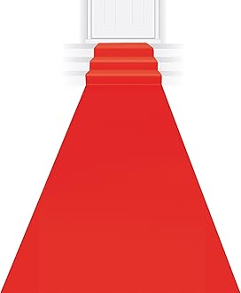 Red Carpet Runner, 24" X 15' (1/pkg) Pkg/6