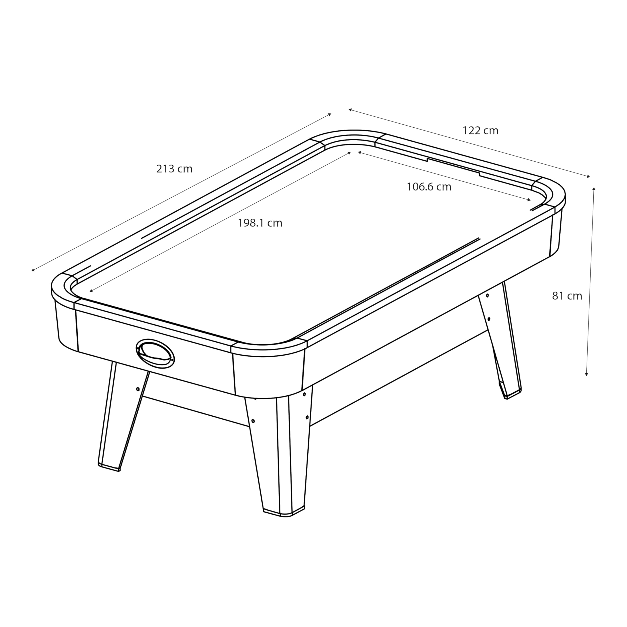 Cougar Super Scoop Mesa de Air Hockey 7ft | airhockey Table/Juego de Mesa Interior con Ventilador y Accesorios para ninos y Adultos