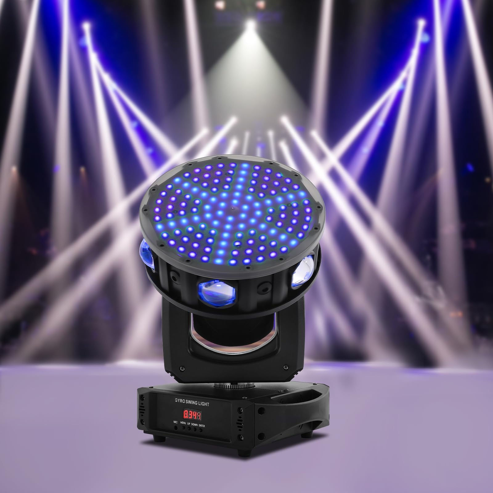 Moving Head Led, 150W Bühnenlicht mit 6 * 15W LED Beads und Mehrere Steuermodi, Einstellbare DJ Licht RGBW für Weihnachten Hochzeit Disco Party Bar Lichteffekte Lichttechnik & Zubehör