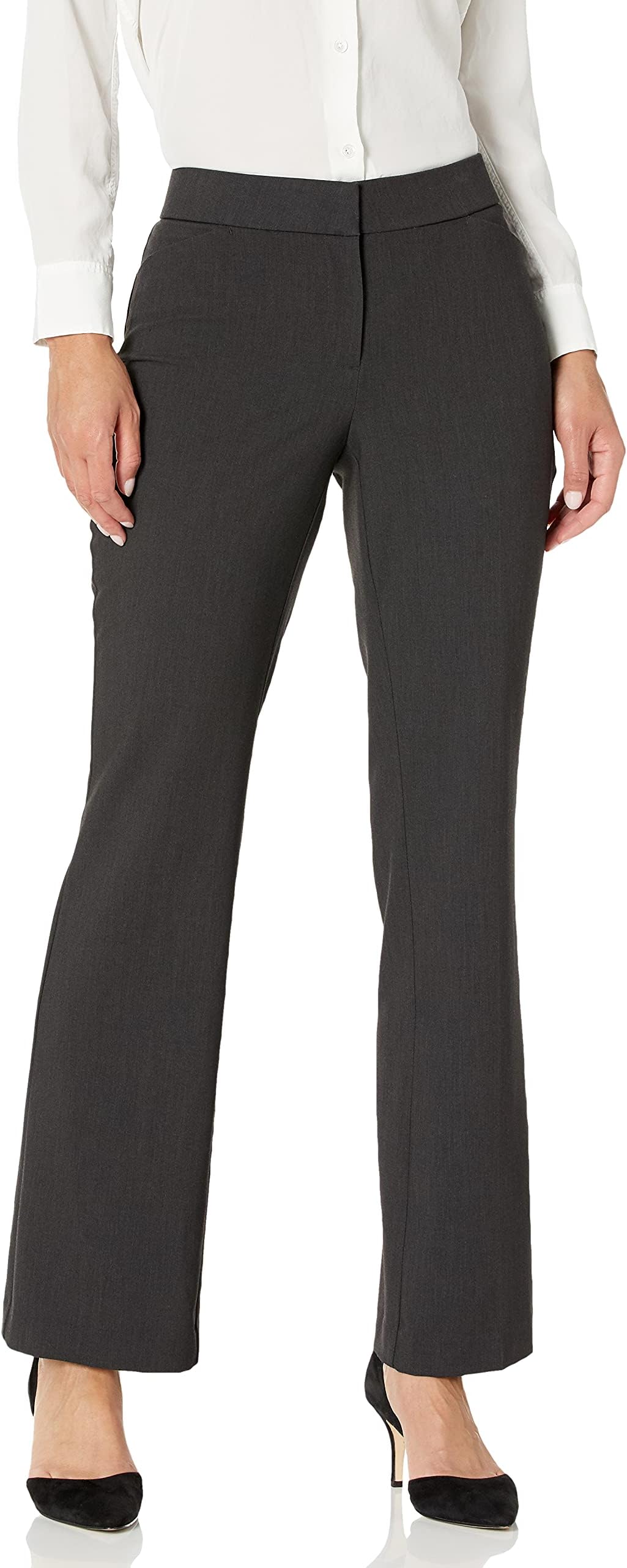 Lark & Ro Women's Bootcut Trouser Pant: Curvy Fit