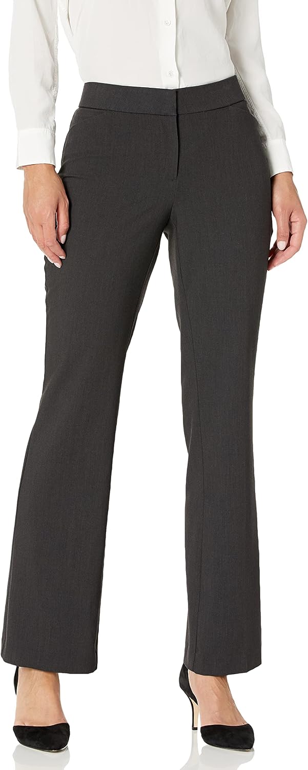 Lark & Ro Women's Bootcut Trouser Pant: Curvy Fit