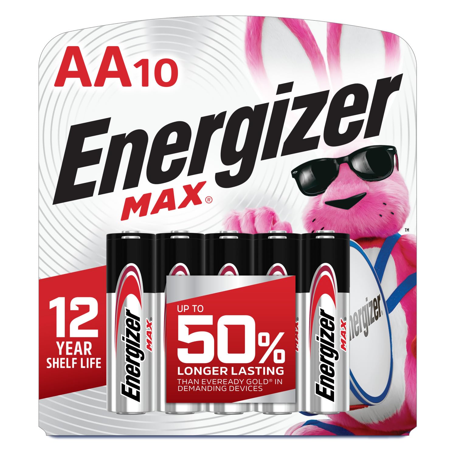Energizer AA Batteries, MAX Double AA Battery Alkaline, 10 Count