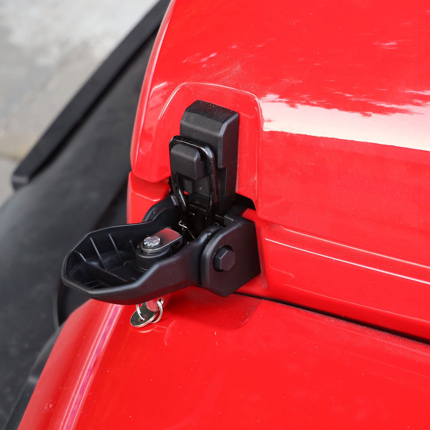 Kit Chiusura Cofano Antifurto per Jeep Wrangler JL JLU 2018-2022 Gladiator JT 2020+, 1 Paio