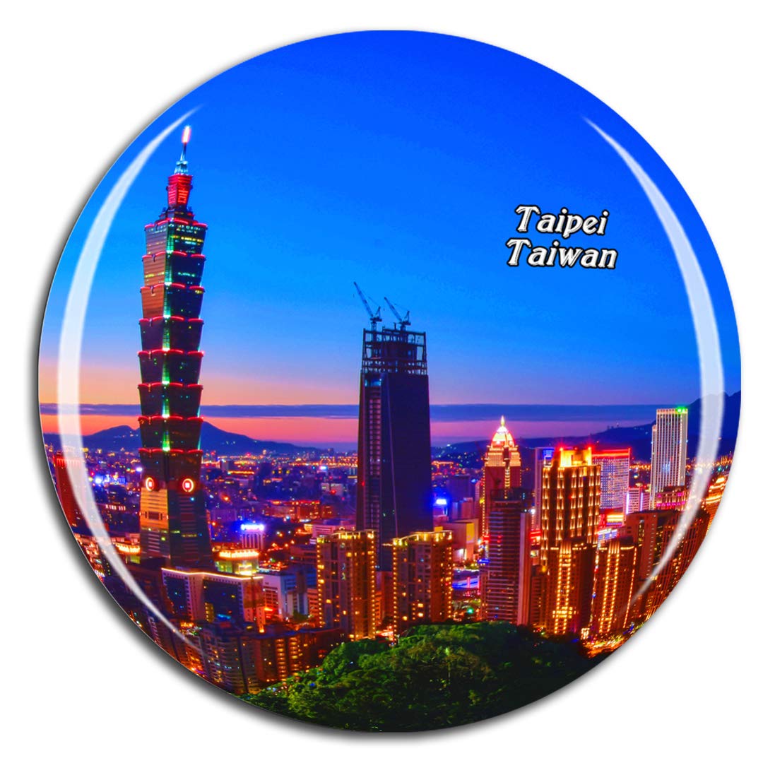 Weekino Taiwan Taipei Fridge Magnet 3D Crystal Glass Tourist City Travel Souvenir Collection Gift Strong Refrigerator Sticker