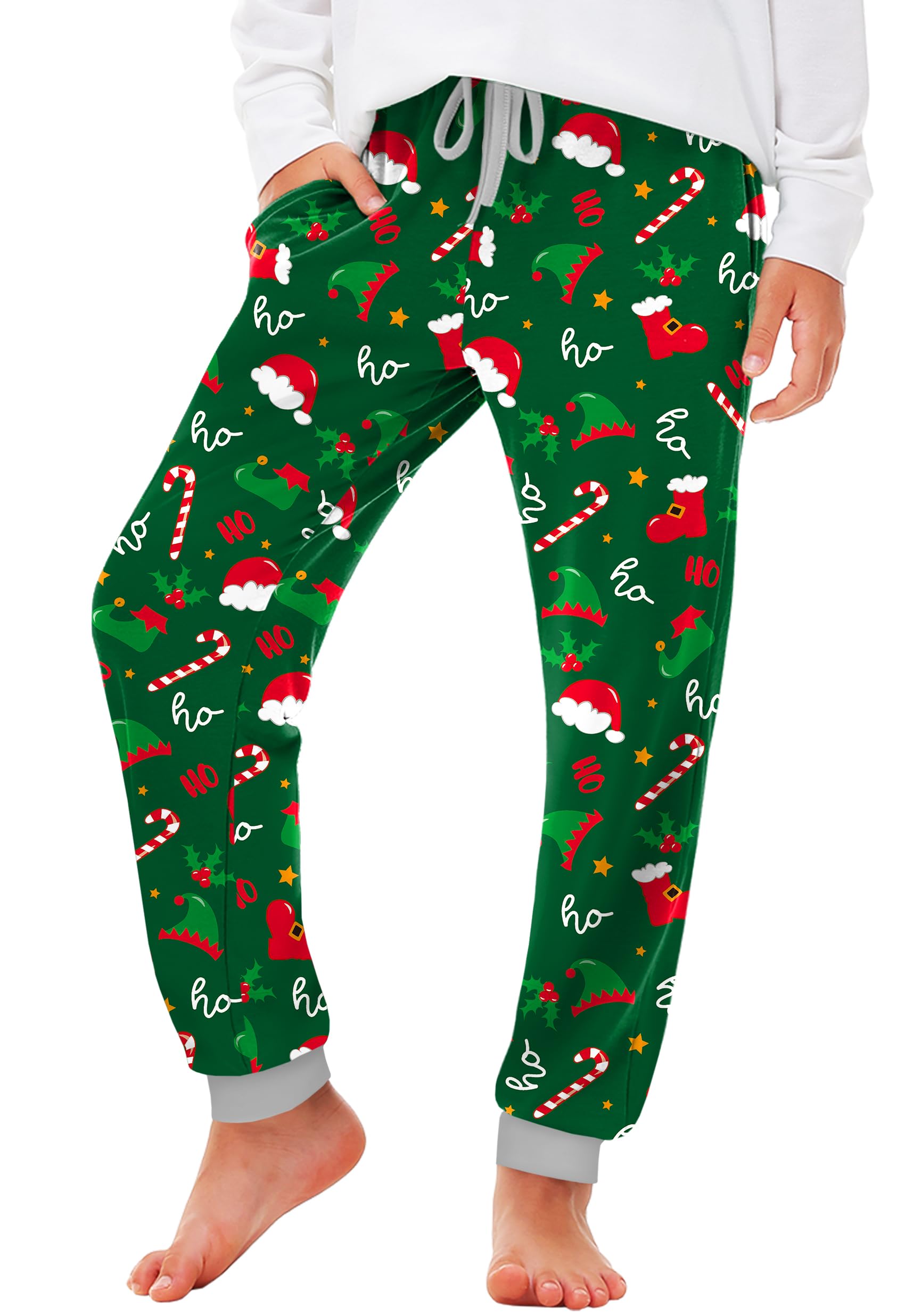 Deerose 4th of July Pants American Flag Drawstring Sweatpants with Pockets 5-14 Years
