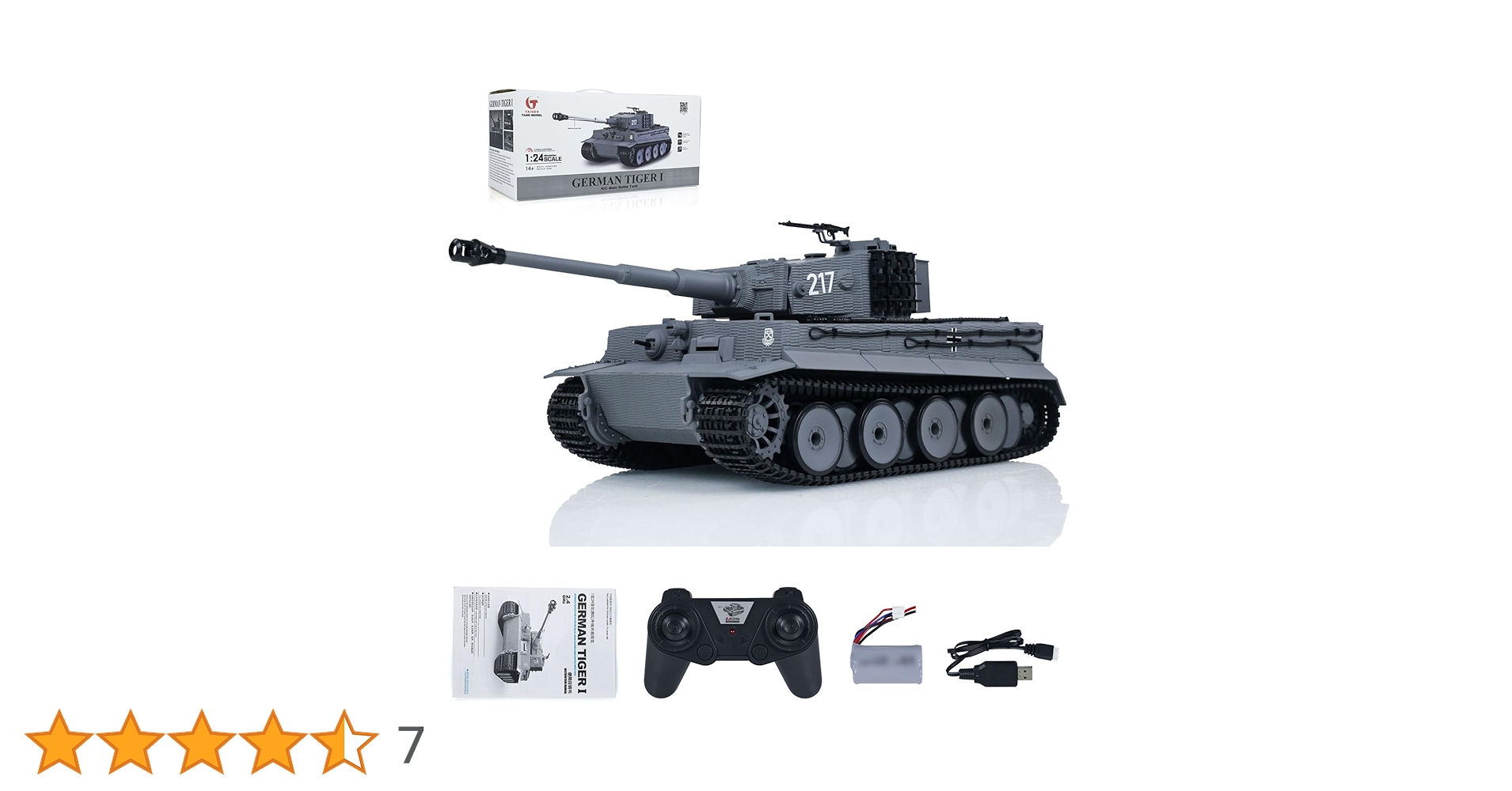 Amazon.co.jp: wheelfun タイゲン 1/24 RC バトルタンク タイガーI