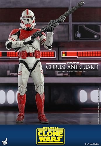 Miniatura 2 de Hot Toys Star Wars The Clone Wars Coruscant Guard Clone Trooper - Figura coleccionable de 16 escala de 12 pulgadas