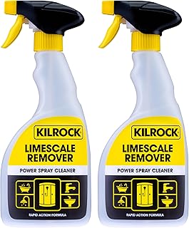 Limescale Remover Power Spray Cleaner 2 x 500ml - Rapid Action Formula - 100% Limescale Removal, Destroys Hard Water Stains - Perfect for Bathrooms, Sinks, Shower Screens, Toilets, Baths.