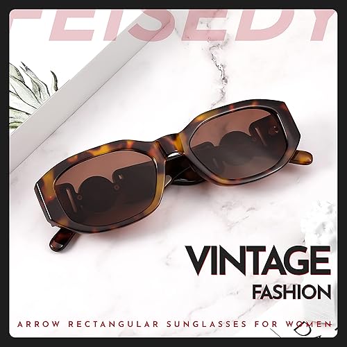 Miniatura 2 de FEISEDY Gafas de sol rectangulares retro de moda para mujer y hombre, estilo vintage de los años 90, pequeñas gafas de sol cuadradas estrechas B2322