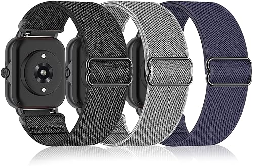 Farluya Paquete de 3 correas elásticas de nailon de 0748in para reloj inteligente ID205L Veryfitpro correa deportiva suave de liberación rápida