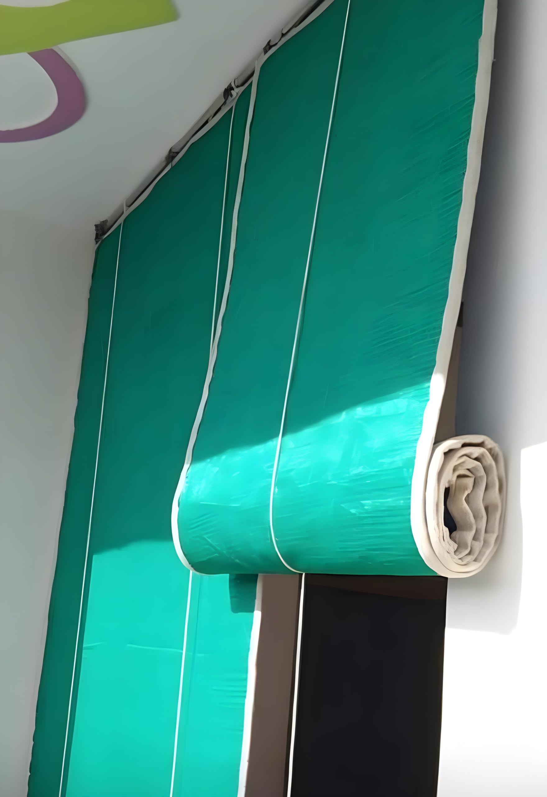 dhori decorative beautiful-design bamboo roll-up blind joint shade chick window closer/curtains for balcony, windows, outdoors, door & ceilling green (4 feet width 5 feet height)