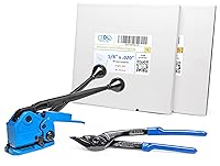 Vista 8 de IDL Packaging PRO - Kit de flejado de acero de 3/4 pulgadas x 600 pies, resistencia a la rotura de 1700 libras, con innovadora herramienta
