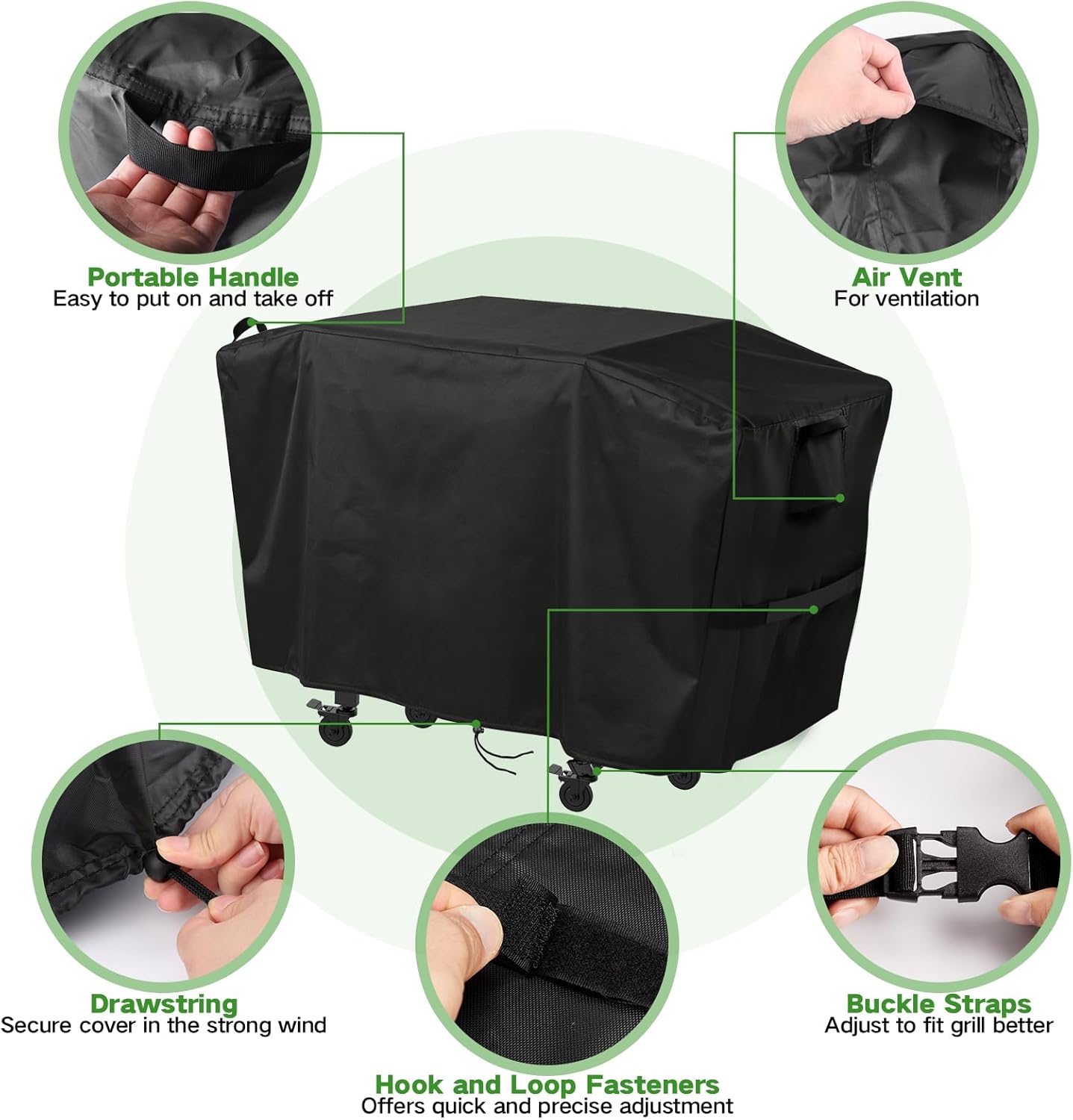 Grill Covers for Blackstone Model 2350 2401 22" Griddle, BBQ Cover for Blackstone 2-Burner 22" Propane Flat Top Grill - 45" L x 24" W x 36" H