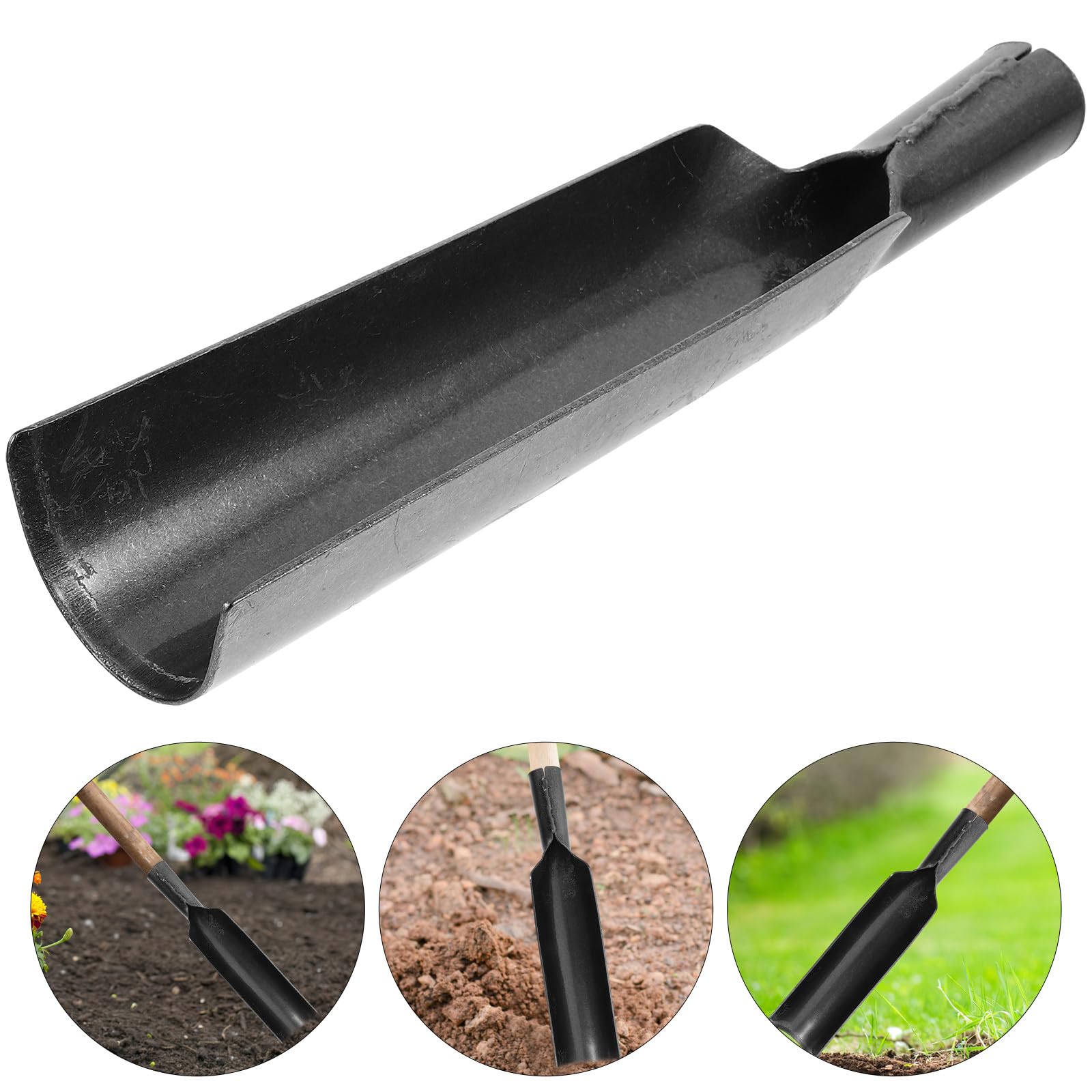 Pala da Giardino in Acciaio al Manganese Manico Ergonomico Attrezzo per Piantare e Scavare per Orto e Uso Esterno