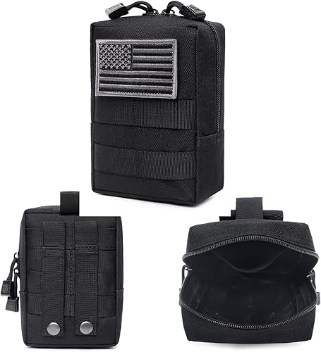 Miniatura 3 de Arnés para perros medianos y grandes, arnés táctico para perro con bolsa Molle, chaleco ajustable para perro de servicio con hebilla de metal 5X con