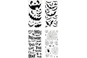 4 Assorted Pumpkin Stickers - Halloween - Jack-o-Lantern