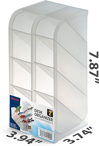 Miniatura 2 de Officemate Organizador de escritorio, portalápices con 8 compartimentos, juego de 2 (21542)