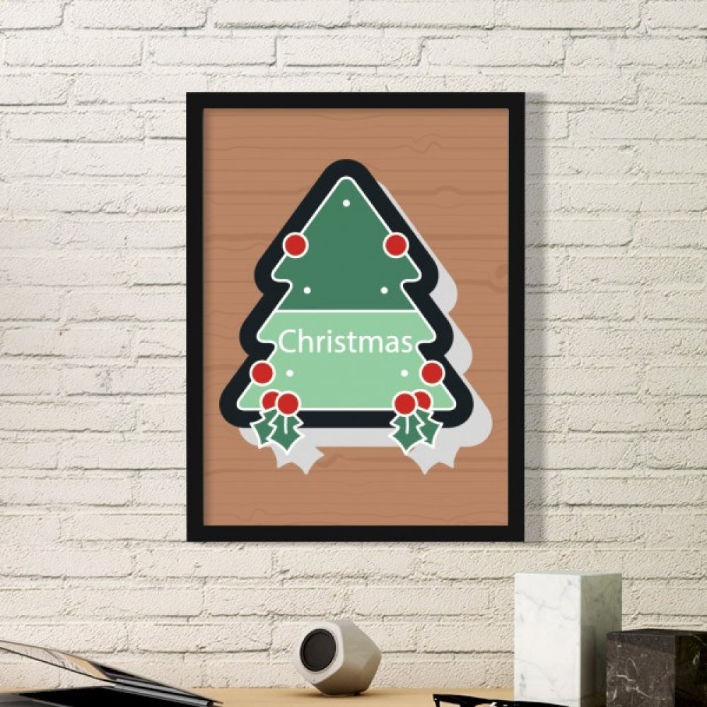 Arbre de Noël cadre photo noir pour décorer un petit espace mural sans encombrer la maison