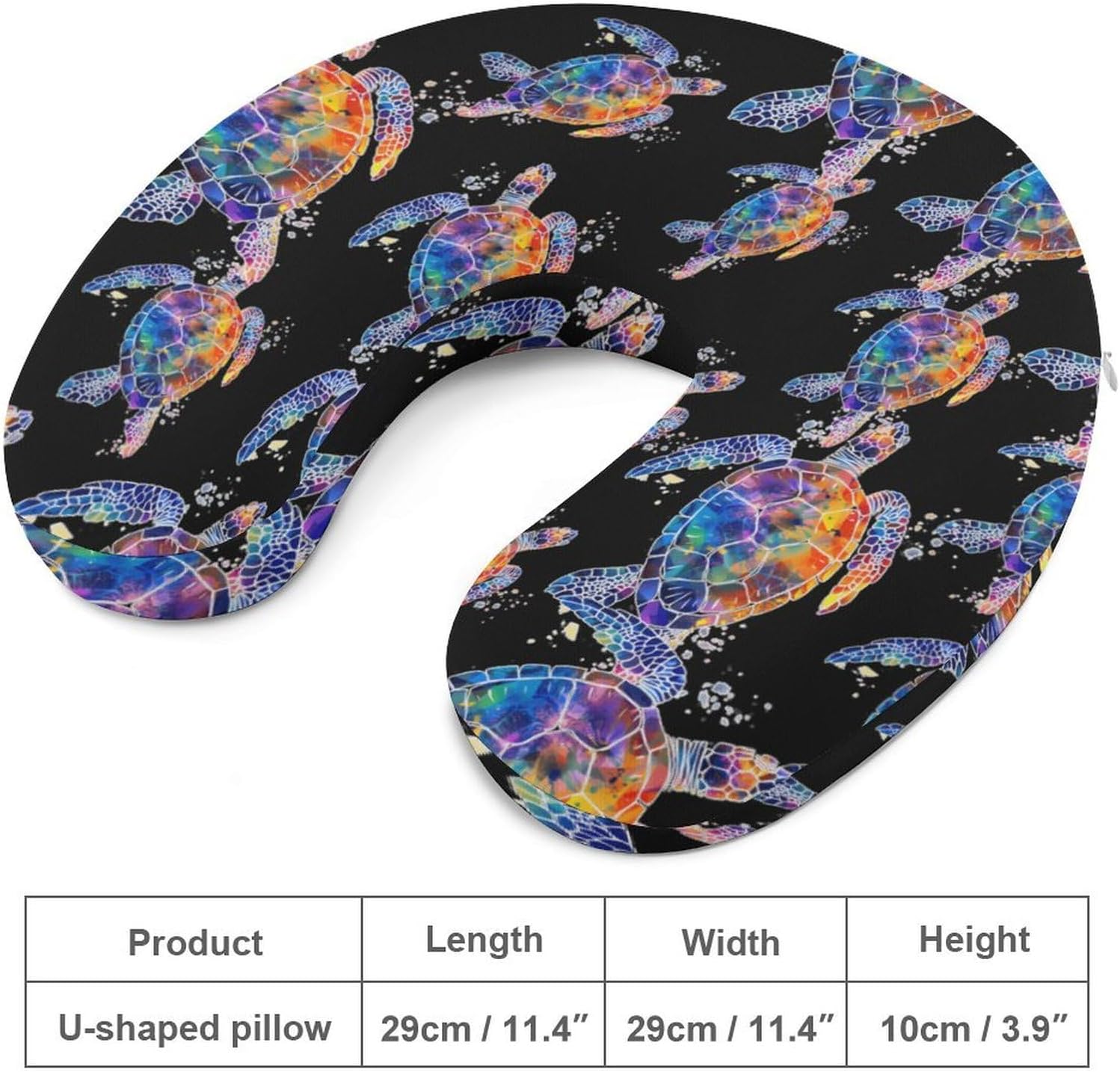Hawaiian Honu Sea Turtle Travel Pillow U Shape Neck Pillow Washable Pillowcase for Sleeping Chair